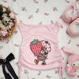 Strawberry Shortcake Pink Cropped Tank Top